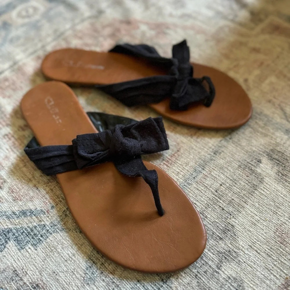 Chinese Laundry Bow Slip On Sandals 9W Womens Chic Summer Feminine Trendy - Picture 6 of 6